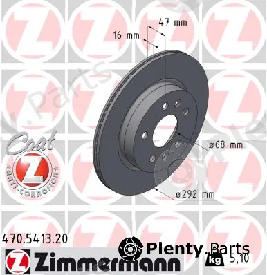 Zimmermann 470.5413.20 — Brake Disc COAT Z