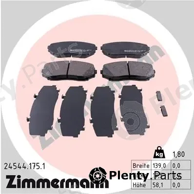 Zimmermann 24544.175.1 — Brake Pad Set, disc brake