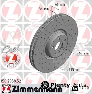 Zimmermann 150.2958.52 — Brake Disc SPORT BRAKE DISC COAT Z