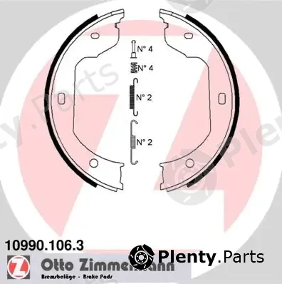 Zimmermann 10990.106.3 — Brake Shoe Set, parking brake