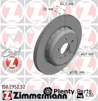 Zimmermann 150.2952.32 — Brake Disc FORMULA F COAT Z