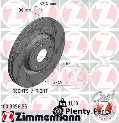 Zimmermann 100.3356.55 — Brake Disc BLACK Z