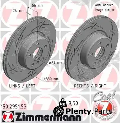 Zimmermann 150.2951.53 — Brake Disc BLACK Z