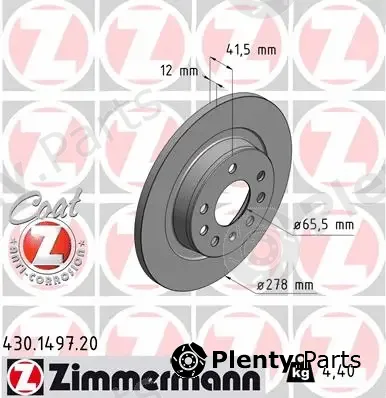 Zimmermann 430.1497.20 — Brake Disc COAT Z