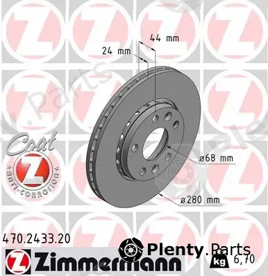 Zimmermann 470.2433.20 — Brake Disc COAT Z