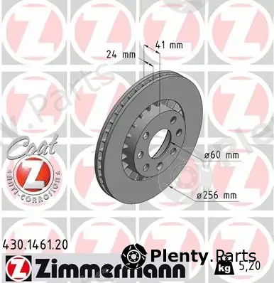 Zimmermann 430.1461.20 — Brake Disc COAT Z