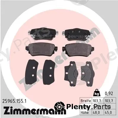 Zimmermann 25965.155.1 — Brake Pad Set, disc brake