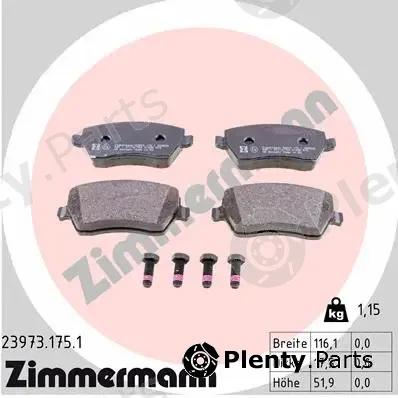 Zimmermann 23973.175.1 — Brake Pad Set, disc brake