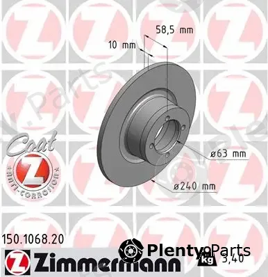 Zimmermann 150.1068.20 — Brake Disc COAT Z