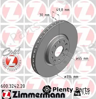 Zimmermann 600.3242.20 — Brake Disc COAT Z