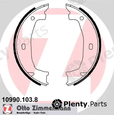 Zimmermann 10990.103.8 — Brake Shoe Set, parking brake