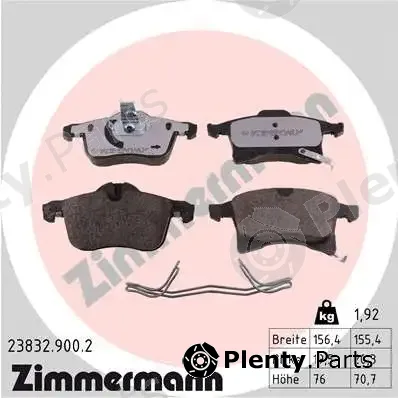 Zimmermann 23832.900.2 — Brake Pad Set, disc brake rd:z