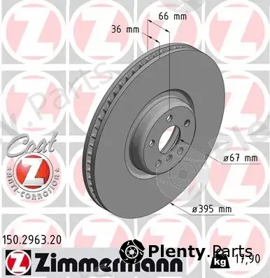 Zimmermann 150.2963.20 — Brake Disc COAT Z