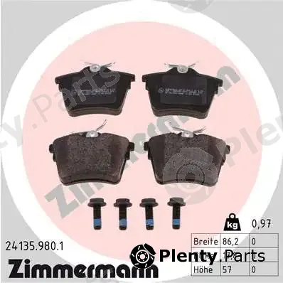 Zimmermann 24135.980.1 — Brake Pad Set, disc brake rd:z