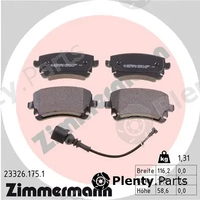 Zimmermann 23326.175.1 — Brake Pad Set, disc brake