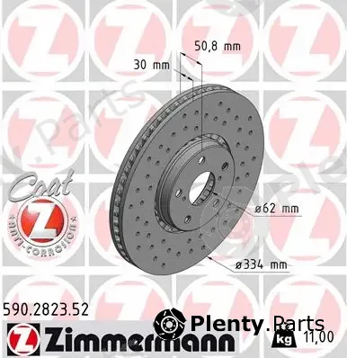 Zimmermann 590.2823.52 — Brake Disc SPORT BRAKE DISC COAT Z