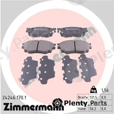 Zimmermann 24246.170.1 — Brake Pad Set, disc brake