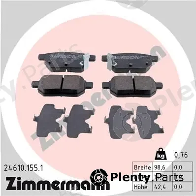 Zimmermann 24610.155.1 — Brake Pad Set, disc brake