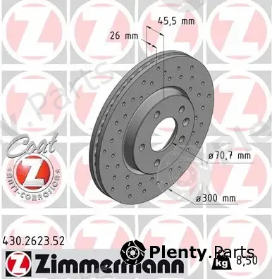 Zimmermann 430.2623.52 — Brake Disc SPORT BRAKE DISC COAT Z