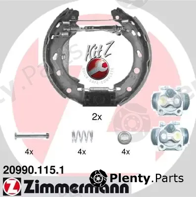Zimmermann 20990.115.1 — Brake Shoe Set KIT Z
