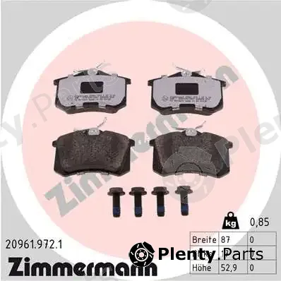 Zimmermann 20961.972.1 — Brake Pad Set, disc brake rd:z