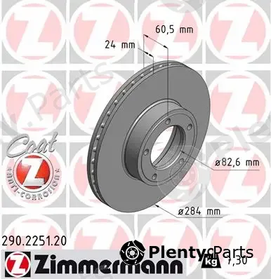 Zimmermann 290.2251.20 — Brake Disc COAT Z