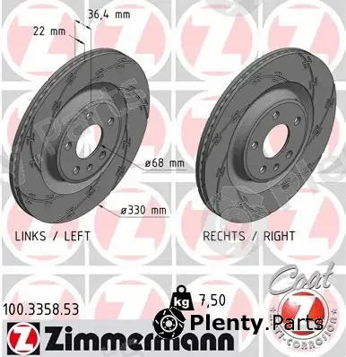 Zimmermann 100.3358.53 — Brake Disc BLACK Z
