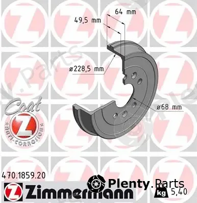 Zimmermann 470.1859.20 — Brake Drum COAT Z