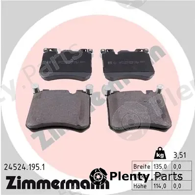 Zimmermann 24524.195.1 — Brake Pad Set, disc brake