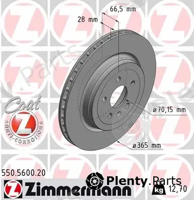 Zimmermann 550.5600.20 — Brake Disc COAT Z