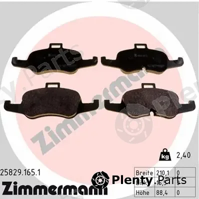 Zimmermann 25829.165.1 — Brake Pad Set, disc brake