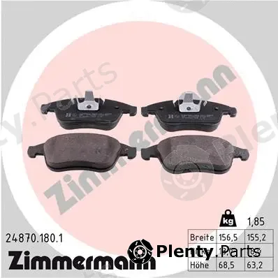 Zimmermann 24870.180.1 — Brake Pad Set, disc brake