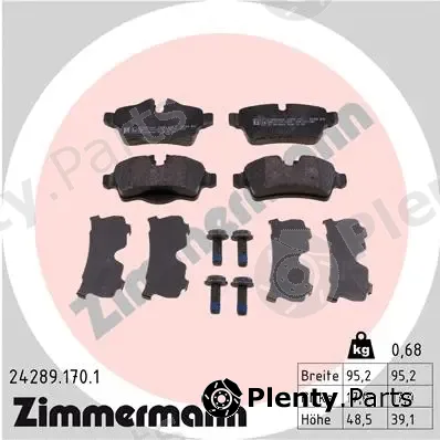 Zimmermann 24289.170.1 — Brake Pad Set, disc brake