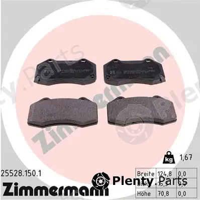 Zimmermann 25528.150.1 — Brake Pad Set, disc brake