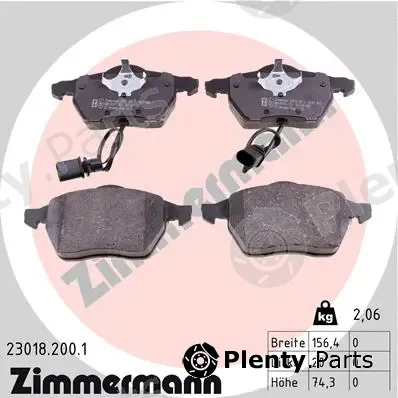 Zimmermann 23018.200.1 — Brake Pad Set, disc brake