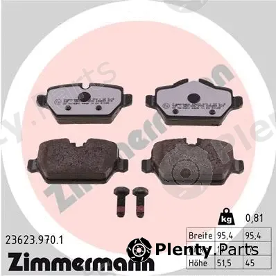 Zimmermann 23623.970.1 — Brake Pad Set, disc brake rd:z