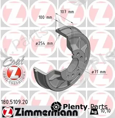 Zimmermann 180.5109.20 — Brake Drum COAT Z