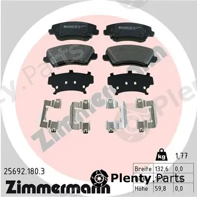 Zimmermann 25692.180.3 — Brake Pad Set, disc brake