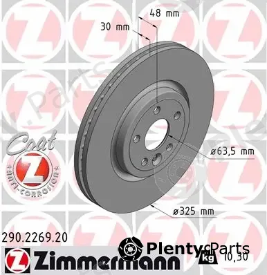 Zimmermann 290.2269.20 — Brake Disc COAT Z