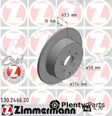 Zimmermann 530.2466.20 — Brake Disc COAT Z