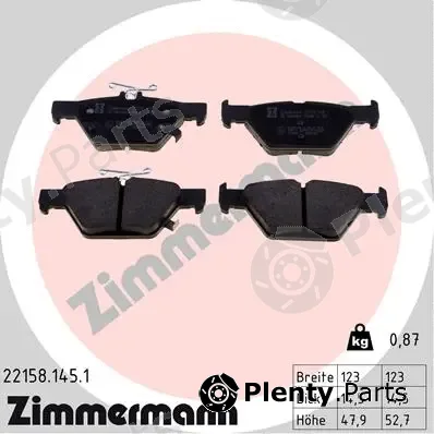 Zimmermann 22158.145.1 — Brake Pad Set, disc brake