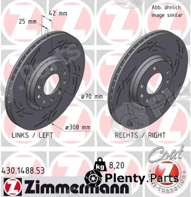 Zimmermann 430.1488.53 — Brake Disc BLACK Z