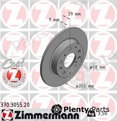 Zimmermann 370.3055.20 — Brake Disc COAT Z