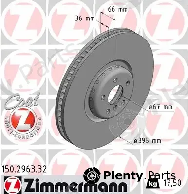 Zimmermann 150.2963.32 — Brake Disc FORMULA F COAT Z