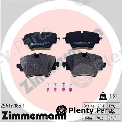Zimmermann 25617.185.1 — Brake Pad Set, disc brake