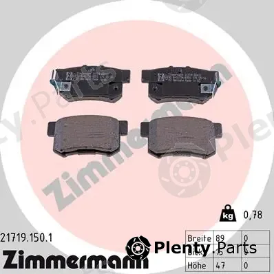 Zimmermann 21719.150.1 — Brake Pad Set, disc brake