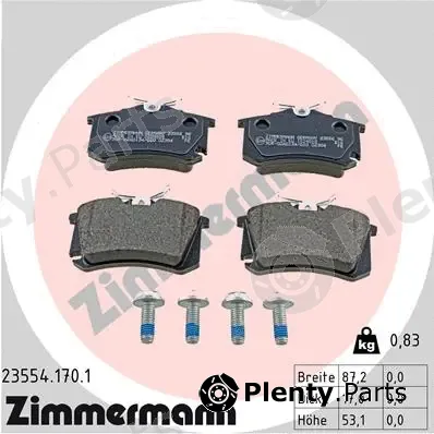 Zimmermann 23554.170.1 — Brake Pad Set, disc brake