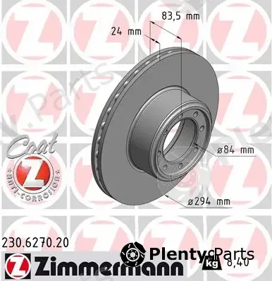 Zimmermann 230.6270.20 — Brake Disc COAT Z
