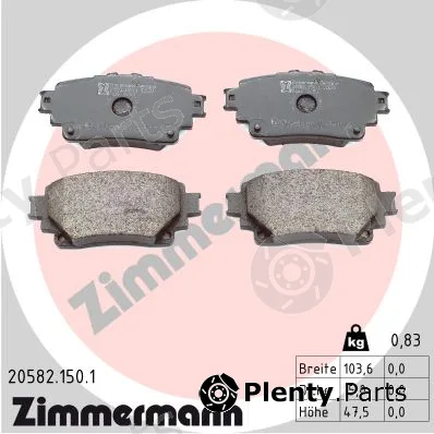 Zimmermann 20582.150.1 — Brake Pad Set, disc brake