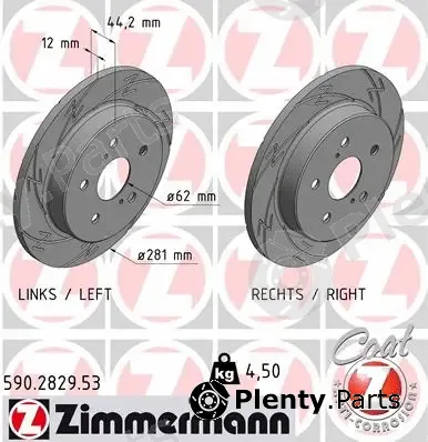 Zimmermann 590.2829.53 — Brake Disc BLACK Z